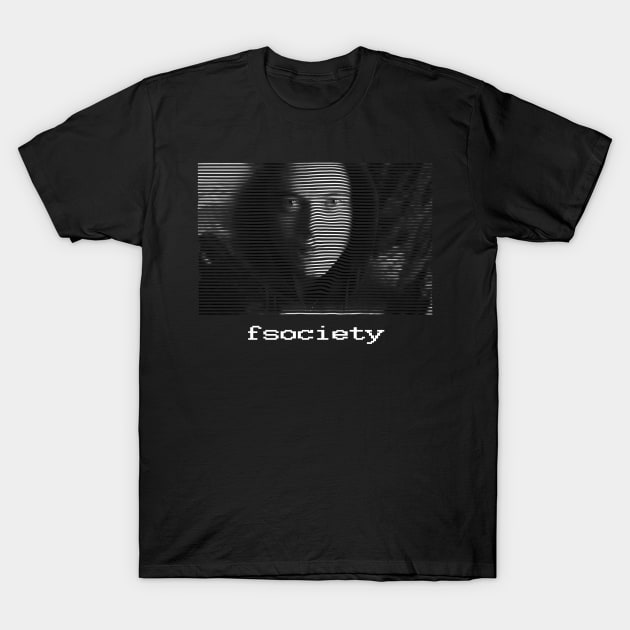 Rami Malek - Mr Robot - fsociety T-Shirt by Buggy